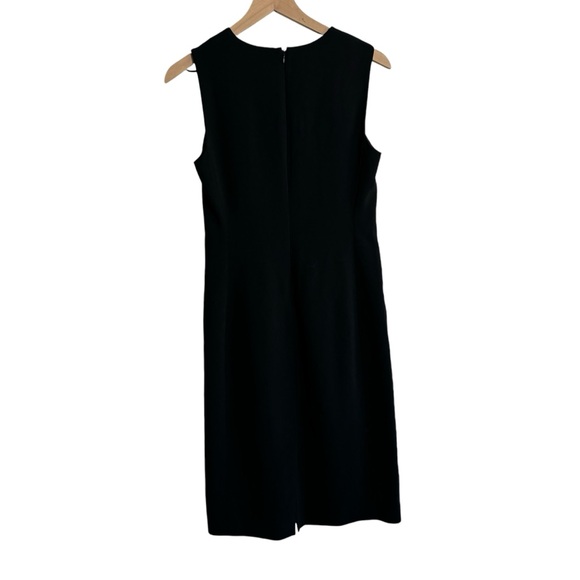 Theory Eano Crepe Little Black Dress Size 6 Career Wear Shift Lined Sleeveless - Picture 7 of 9